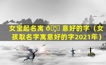 女宝起名寓 🦟 意好的字（女孩取名字寓意好的字2021年）